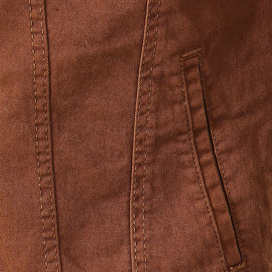 Veste Jean Super Slim Fit Col Mouton 5003 Marron Ecru de Black Needle 6 Veste Jean Super Slim Fit Col Mouton 5003 Marron Ecru de Black Needle – Image 4