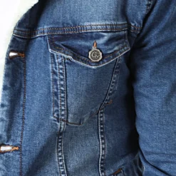 Veste Jean A Col Mouton 5001 Bleu Denim de Black Needle -Black Needle Soldes black needle 196415 5001 1 20190912T164053 03