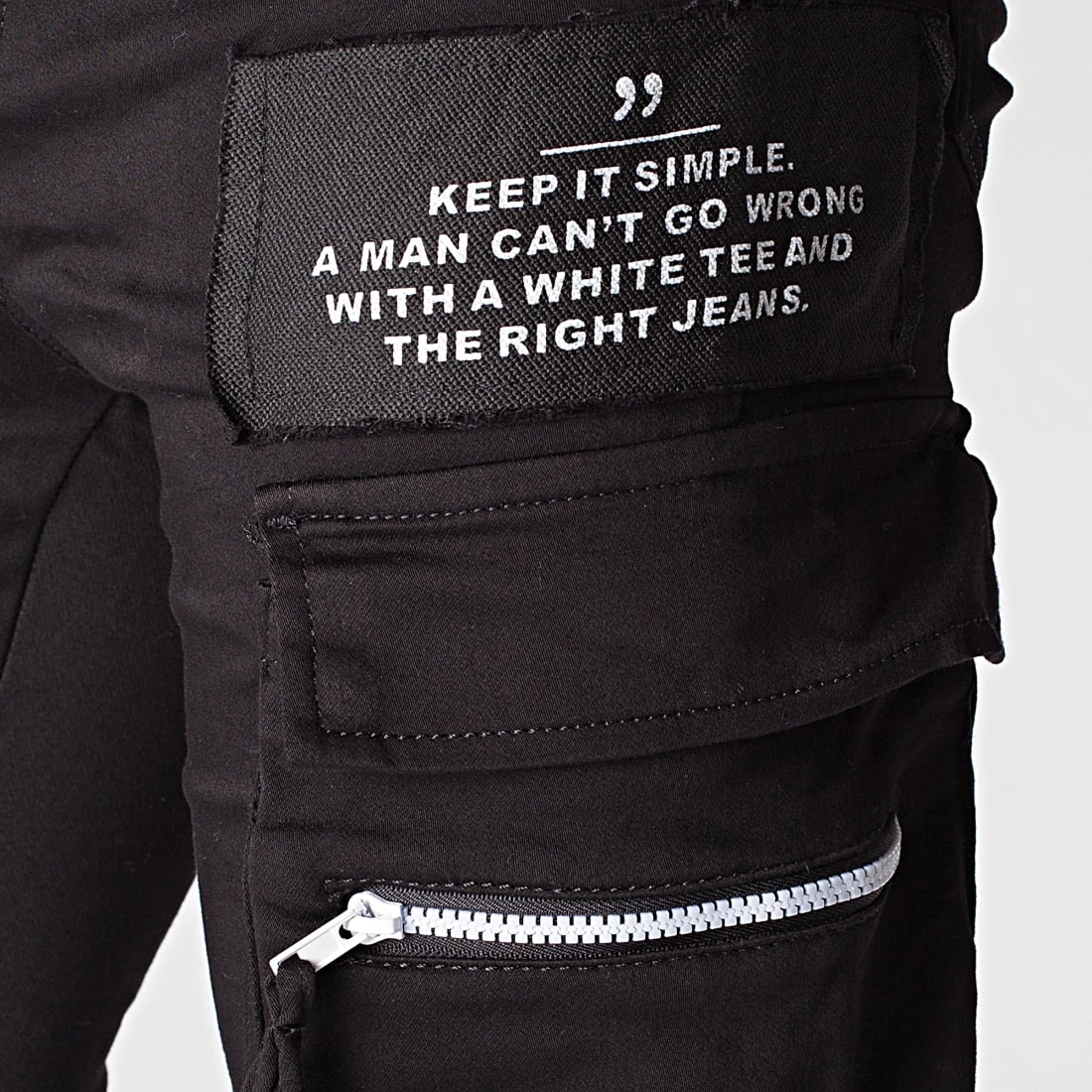 Pantalon Cargo 3015 Noir de Black Needle 3 Pantalon Cargo 3015 Noir de Black Needle – Image 2