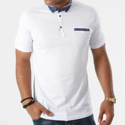 Polo Manches Courtes 5011 Blanc de Black Needle -Black Needle Soldes black needle 270863 T 5011 WHITE 20210624T120618 03