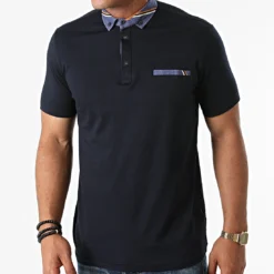 Polo Manches Courtes 5011 Bleu Marine de Black Needle