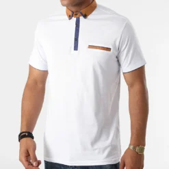 Polo Manches Courtes 5010 Blanc de Black Needle