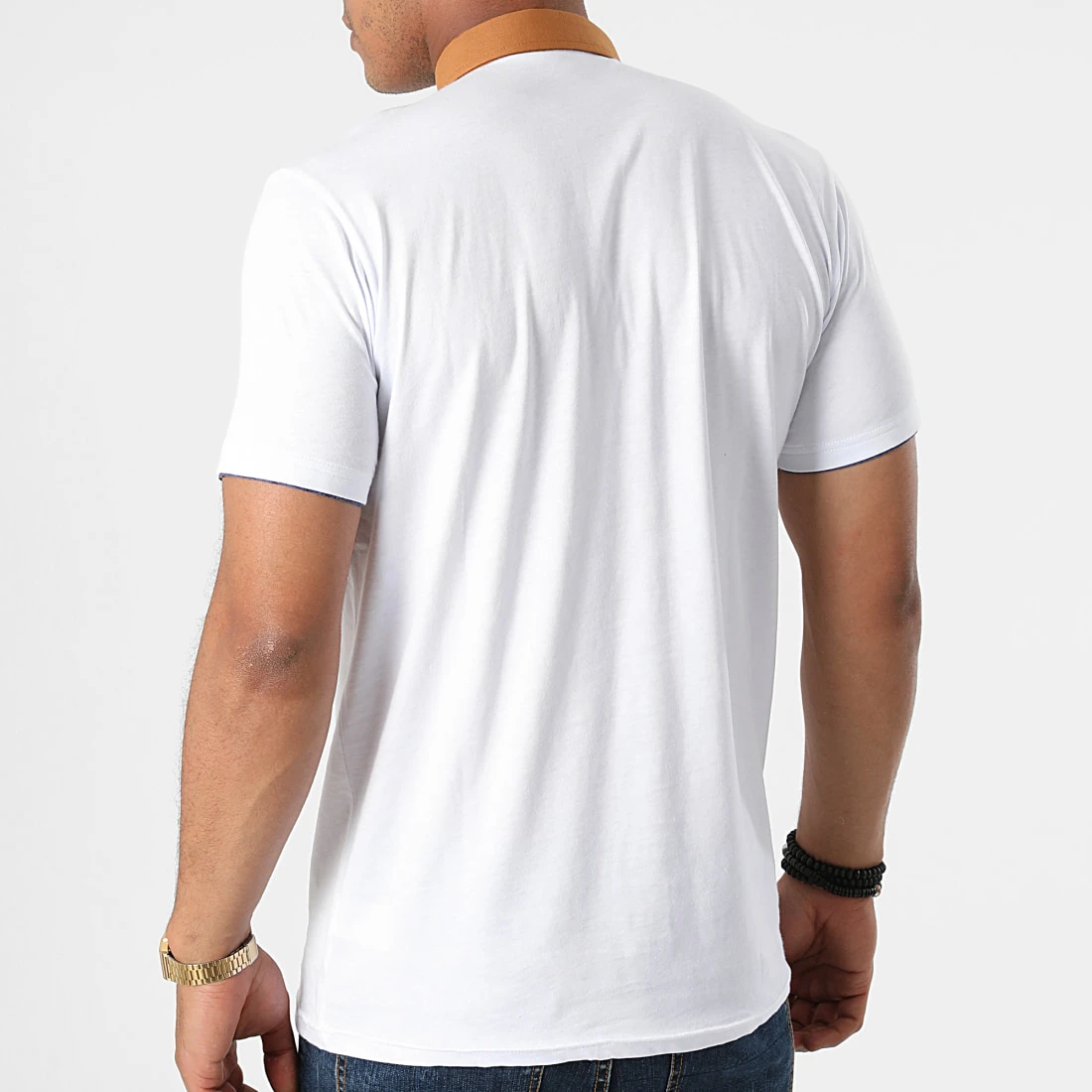 Polo Manches Courtes 5010 Blanc de Black Needle 6 Polo Manches Courtes 5010 Blanc de Black Needle – Image 4