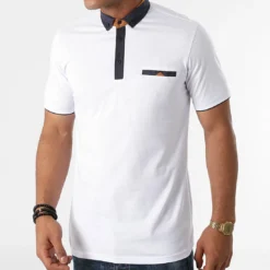 Polo Manches Courtes 5007 Blanc de Black Needle