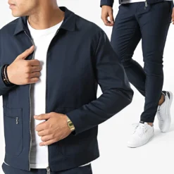 Ensemble Pantalon Veste ZY1106 Bleu Marine Foncé de Black Needle