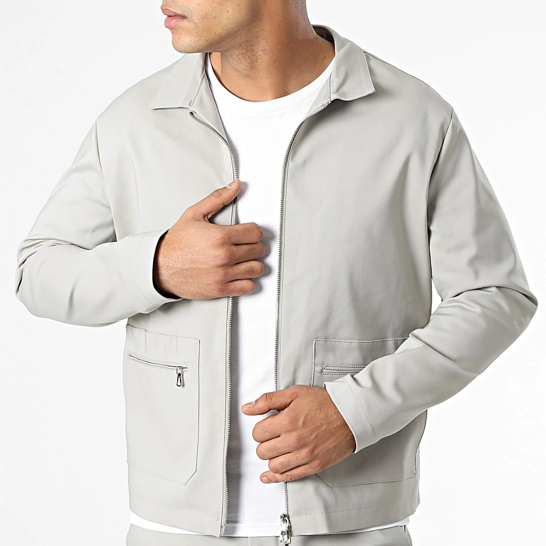 Ensemble Pantalon Veste ZY1106 Gris Clair de Black Needle 4 Ensemble Pantalon Veste ZY1106 Gris Clair de Black Needle – Image 2