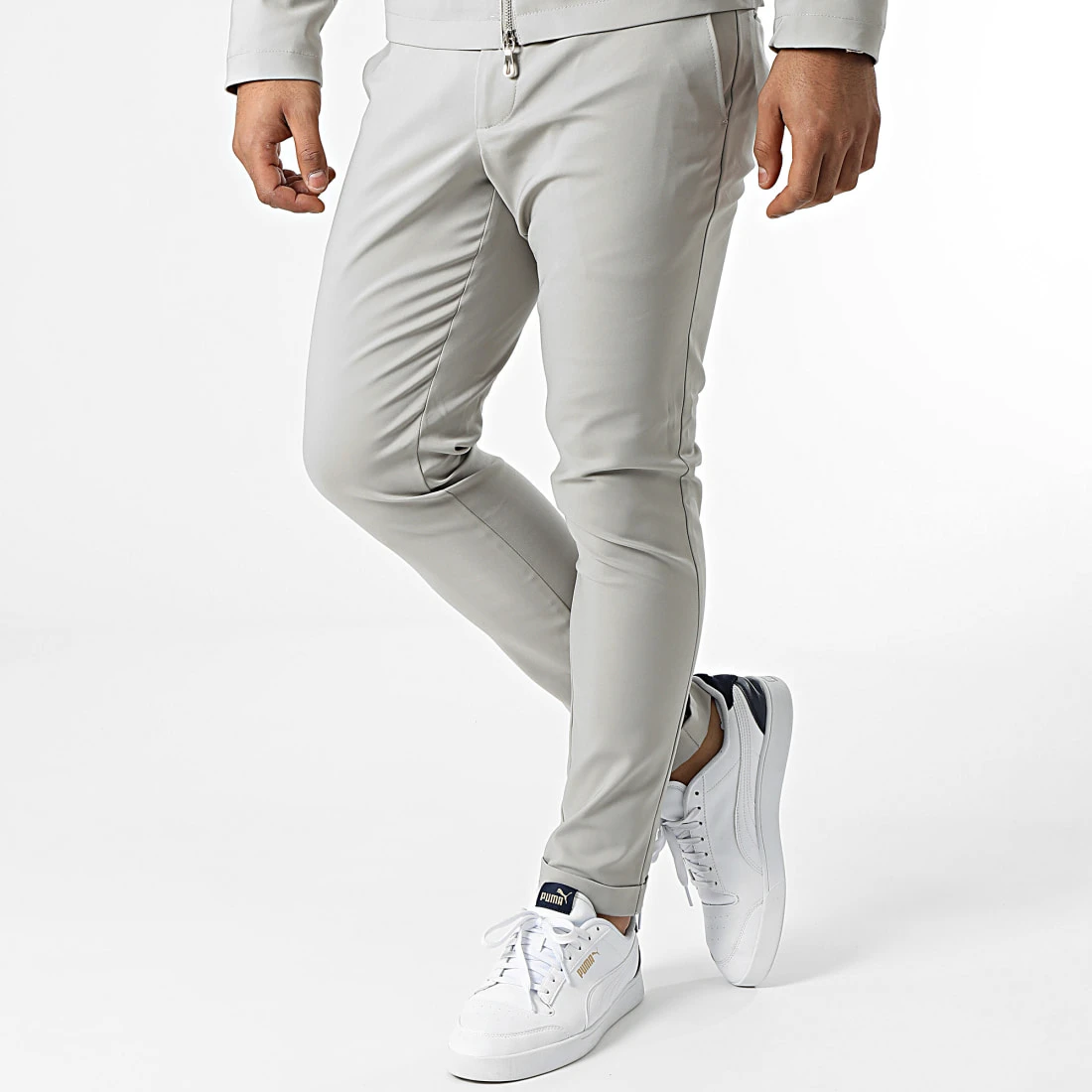 Ensemble Pantalon Veste ZY1106 Gris Clair de Black Needle 7 Ensemble Pantalon Veste ZY1106 Gris Clair de Black Needle – Image 5