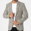 Veste Blazer A Carreaux 20448 Beige Clair Gris de Black Needle -Black Needle Soldes black needle 286122 20448 2 20210930T121708 01