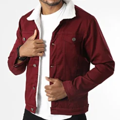 Veste Jean Col Mouton 7004 Bordeaux de Black Needle