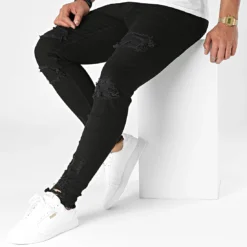 Jean Skinny BN-3039-48 Gris Anthracite de Black Needle -Black Needle Soldes black needle 289855 DHZ 3039 48 20211029T160518 03