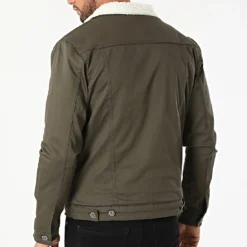 Veste Jean Col Mouton 7004 Vert Kaki de Black Needle -Black Needle Soldes black needle 289916 BN 7004 KAKI 20211028T161742 04