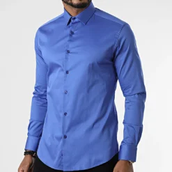 Chemise Manches Longues 4001 Bleu de Black Needle