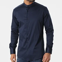 Chemise Manches Longues 4002 Bleu Marine de Black Needle
