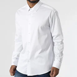 Chemise Manches Longues 4001 Blanc de Black Needle