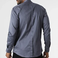 Chemise Manches Longues 4002 Gris Anthracite de Black Needle -Black Needle Soldes black needle 296266 Y 4002 ANTRHACITE 20220106T161819 04