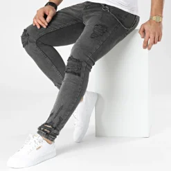 Jean Skinny DHZ-3417 Gris Anthracite de Black Needle -Black Needle Soldes black needle 300738 DHZ 3417 5 DARK GREY 20220202T152511 03