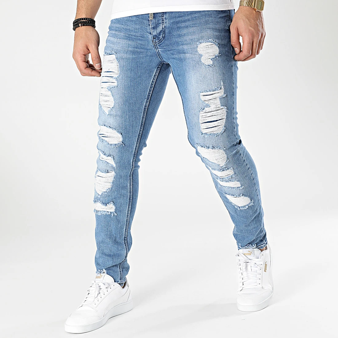 Jean Slim DH-5000 Bleu Denim de Black Needle 3 Jean Slim DH-5000 Bleu Denim de Black Needle