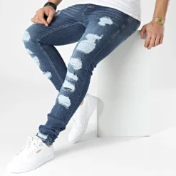 Jean Skinny DHZ-3039 Bleu Denim de Black Needle -Black Needle Soldes black needle 300781 DHZ 3039 55 DARK BLUE 20220202T152620 03