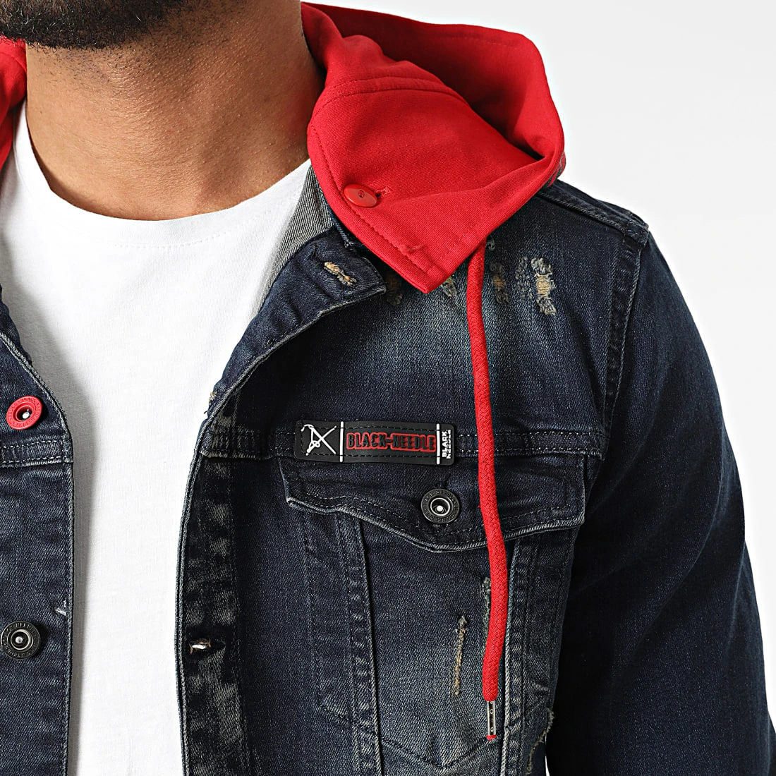 Veste Jean Capuche BN-7000 Bleu Brut de Black Needle 4 Veste Jean Capuche BN-7000 Bleu Brut de Black Needle – Image 2
