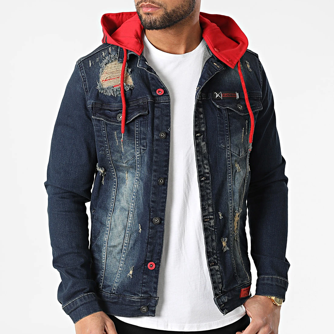 Veste Jean Capuche BN-7000 Bleu Brut de Black Needle 5 Veste Jean Capuche BN-7000 Bleu Brut de Black Needle – Image 3