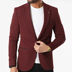 Veste Blazer 20210 Bordeaux de Black Needle -Black Needle Soldes black needle 300932 20210 3 20220203T161128 03