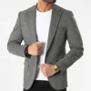 Veste Blazer 20479 Gris Anthracite Chiné de Black Needle -Black Needle Soldes black needle 300944 20479 4 20220203T161213 01