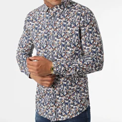 Chemise Manches Longues Y-3618 Bleu Marine de Black Needle -Black Needle Soldes black needle 318209 Y 3618 09 20220519T162417 03