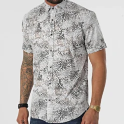 Chemise Manches Courtes Y-3619 Blanc de Black Needle