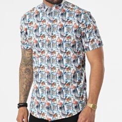 Chemise Manches Courtes Y-3619 Bleu de Black Needle