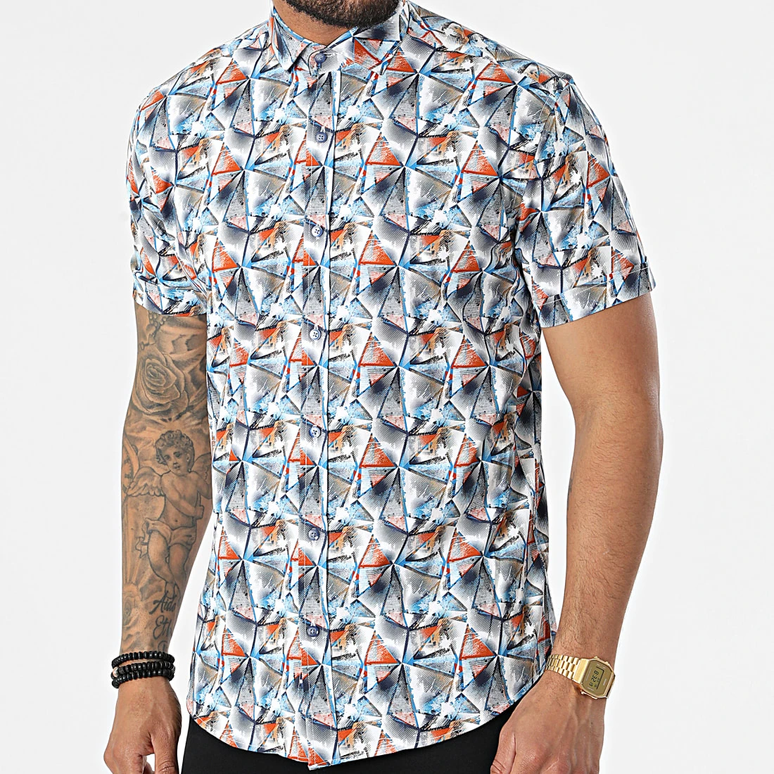 Chemise Manches Courtes Y-3619 Bleu de Black Needle 3 Chemise Manches Courtes Y-3619 Bleu de Black Needle