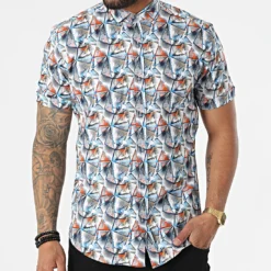 Chemise Manches Courtes Y-3619 Bleu de Black Needle 8 Chemise Manches Courtes Y-3619 Bleu de Black Needle -Black Needle Soldes black needle 318230 Y 3619 07 20220510T162046 03