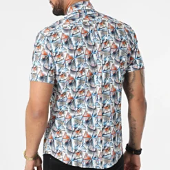 Chemise Manches Courtes Y-3619 Bleu de Black Needle 9 Chemise Manches Courtes Y-3619 Bleu de Black Needle -Black Needle Soldes black needle 318230 Y 3619 07 20220510T162048 04