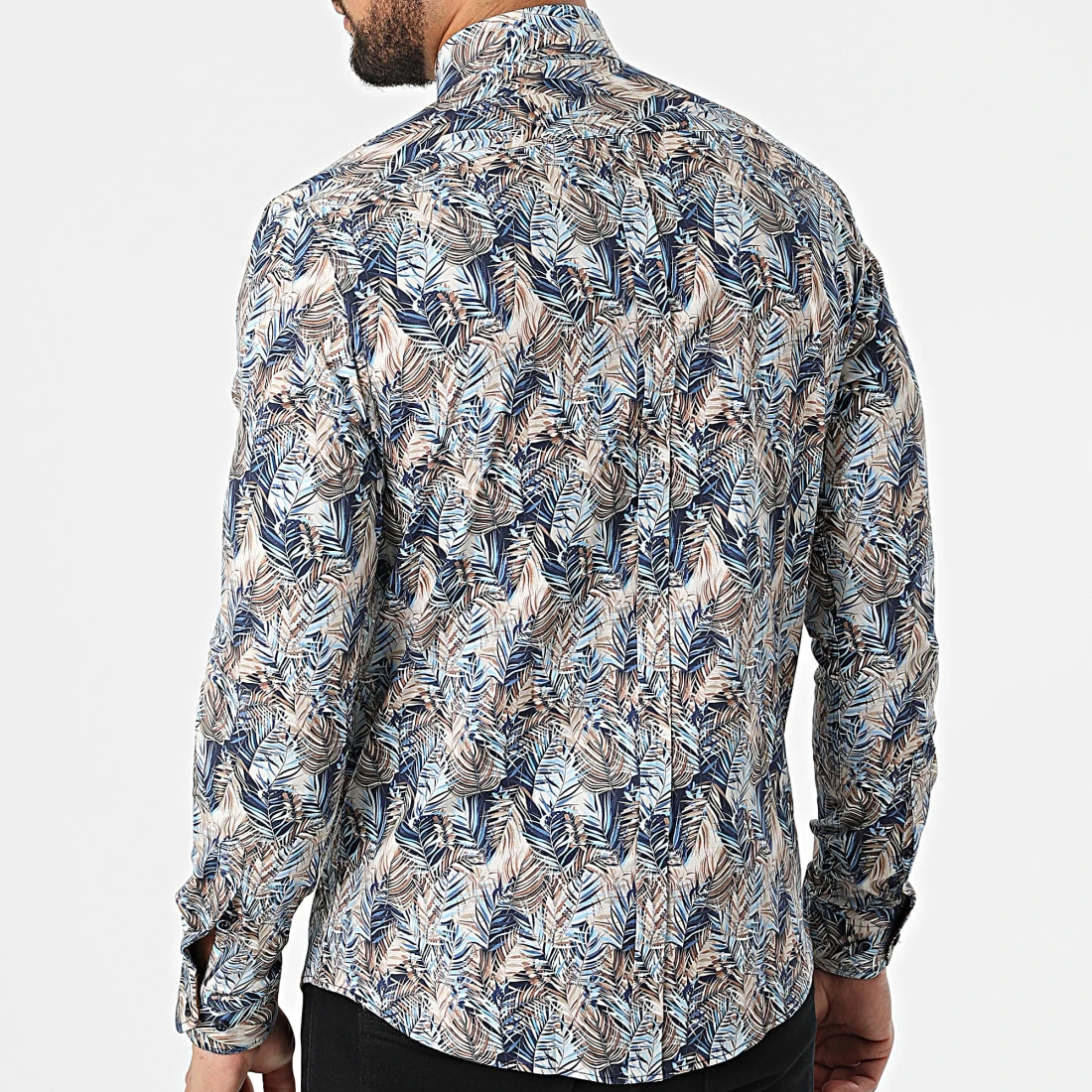 Chemise Manches Longues Y-3618 Bleu de Black Needle 6 Chemise Manches Longues Y-3618 Bleu de Black Needle – Image 4