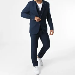 Ensemble Costume 3 Pièces 11670 Bleu Marine de Black Needle