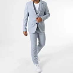 Ensemble Costume 3 Pièces 11670 Bleu Clair de Black Needle