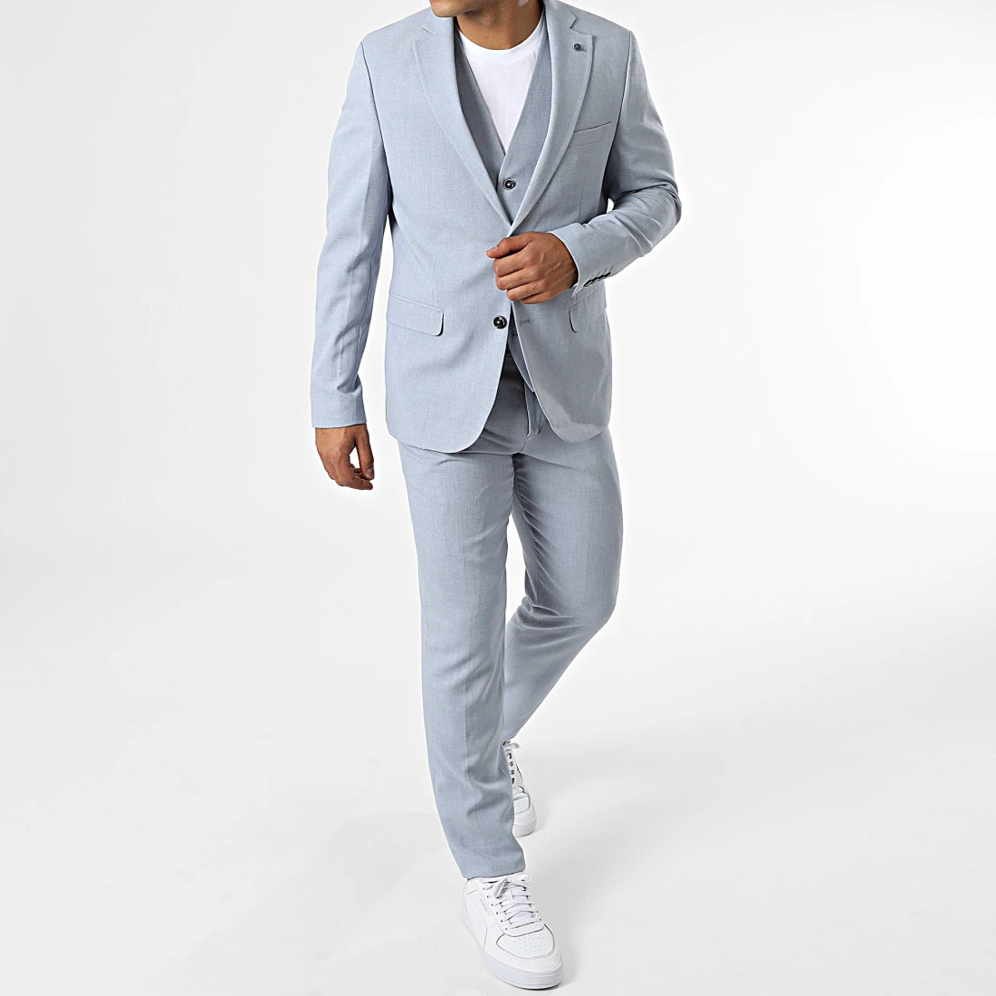 Ensemble Costume 3 Pièces 11670 Bleu Clair de Black Needle 3 Ensemble Costume 3 Pièces 11670 Bleu Clair de Black Needle