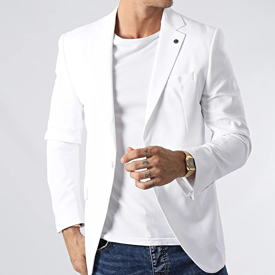 Veste Blazer 1024 Blanc de Black Needle 5 Veste Blazer 1024 Blanc de Black Needle – Image 3