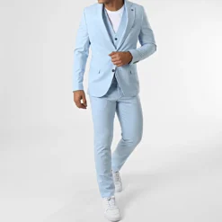 Ensemble Costume 3 Pièces 11672 Bleu Clair de Black Needle