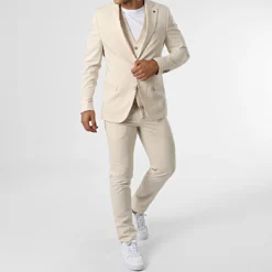 Ensemble Costume 3 Pièces 11672 Beige de Black Needle