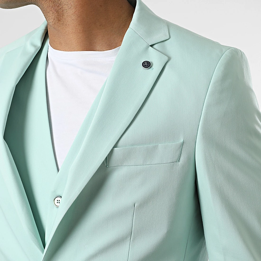 Ensemble Costume 3 Pièces 11672 Vert Clair de Black Needle 5 Ensemble Costume 3 Pièces 11672 Vert Clair de Black Needle – Image 3