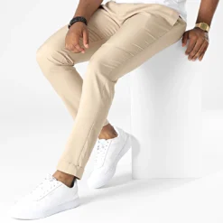 Pantalon Chino 398 Beige de Black Needle -Black Needle Soldes black needle 329203 BLK 398 BEIGE 20220726T154324 03