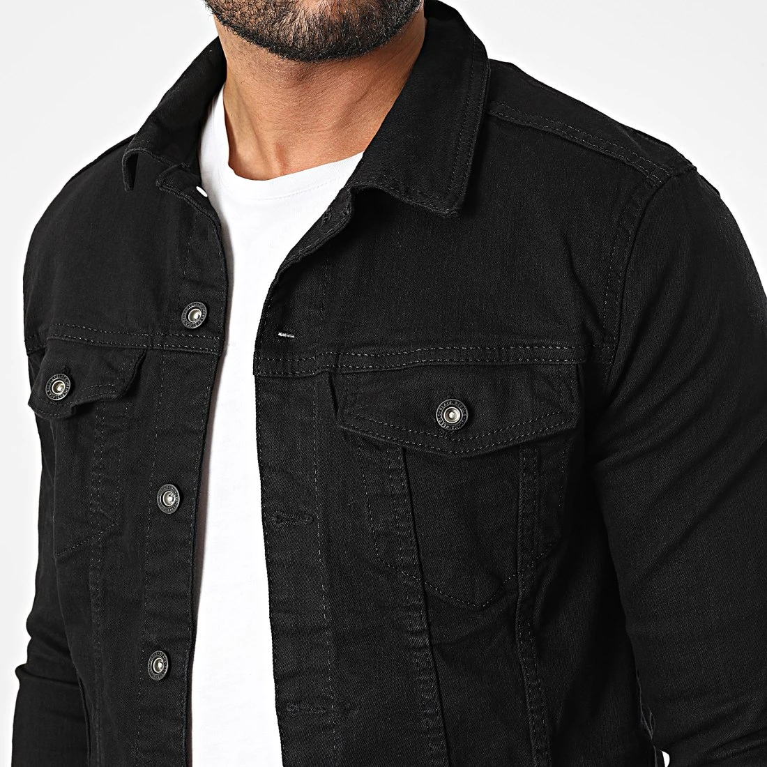 Veste Jean BN-7000-8 Noir de Black Needle 4 Veste Jean BN-7000-8 Noir de Black Needle – Image 2