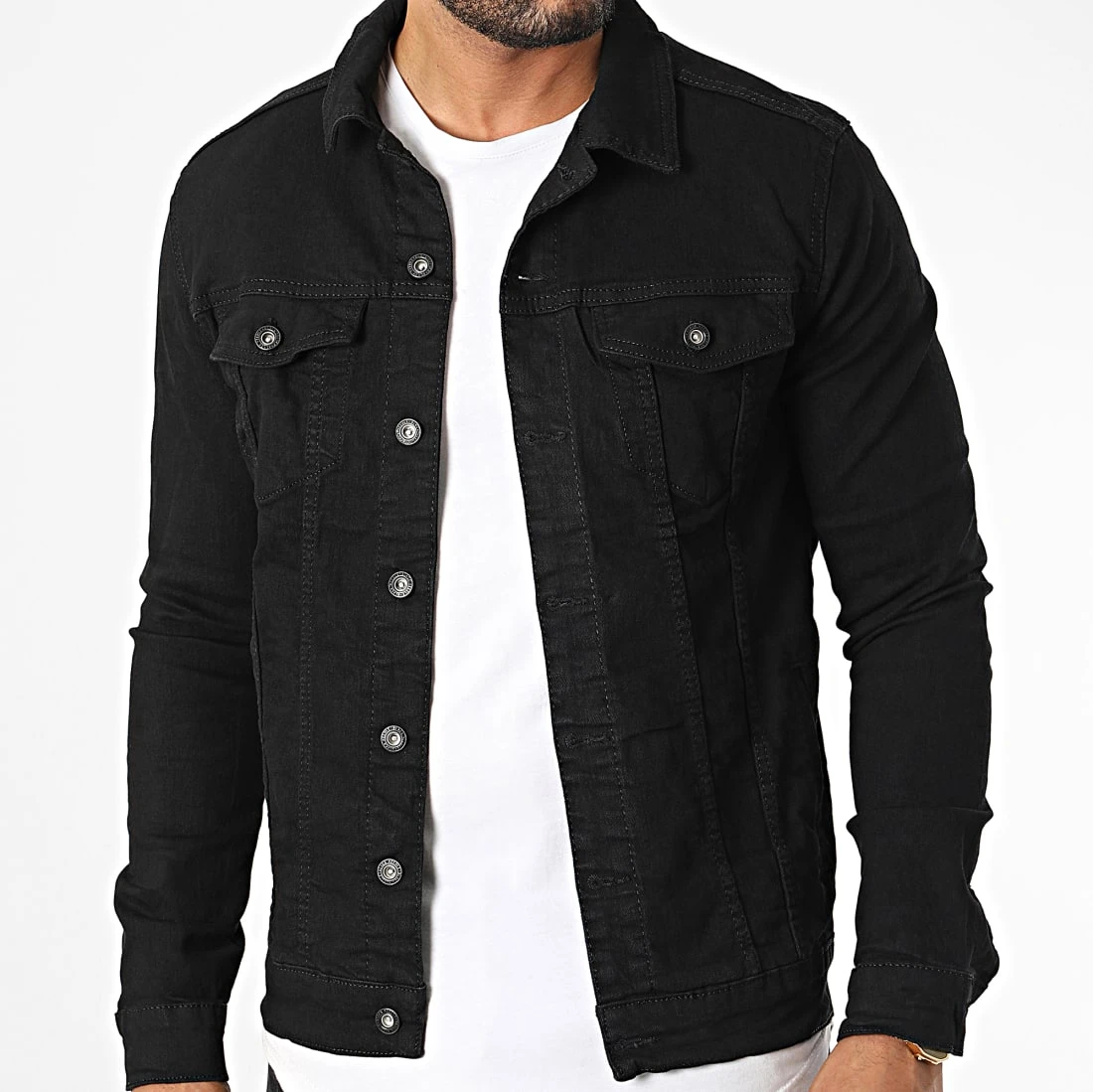 Veste Jean BN-7000-8 Noir de Black Needle 5 Veste Jean BN-7000-8 Noir de Black Needle – Image 3