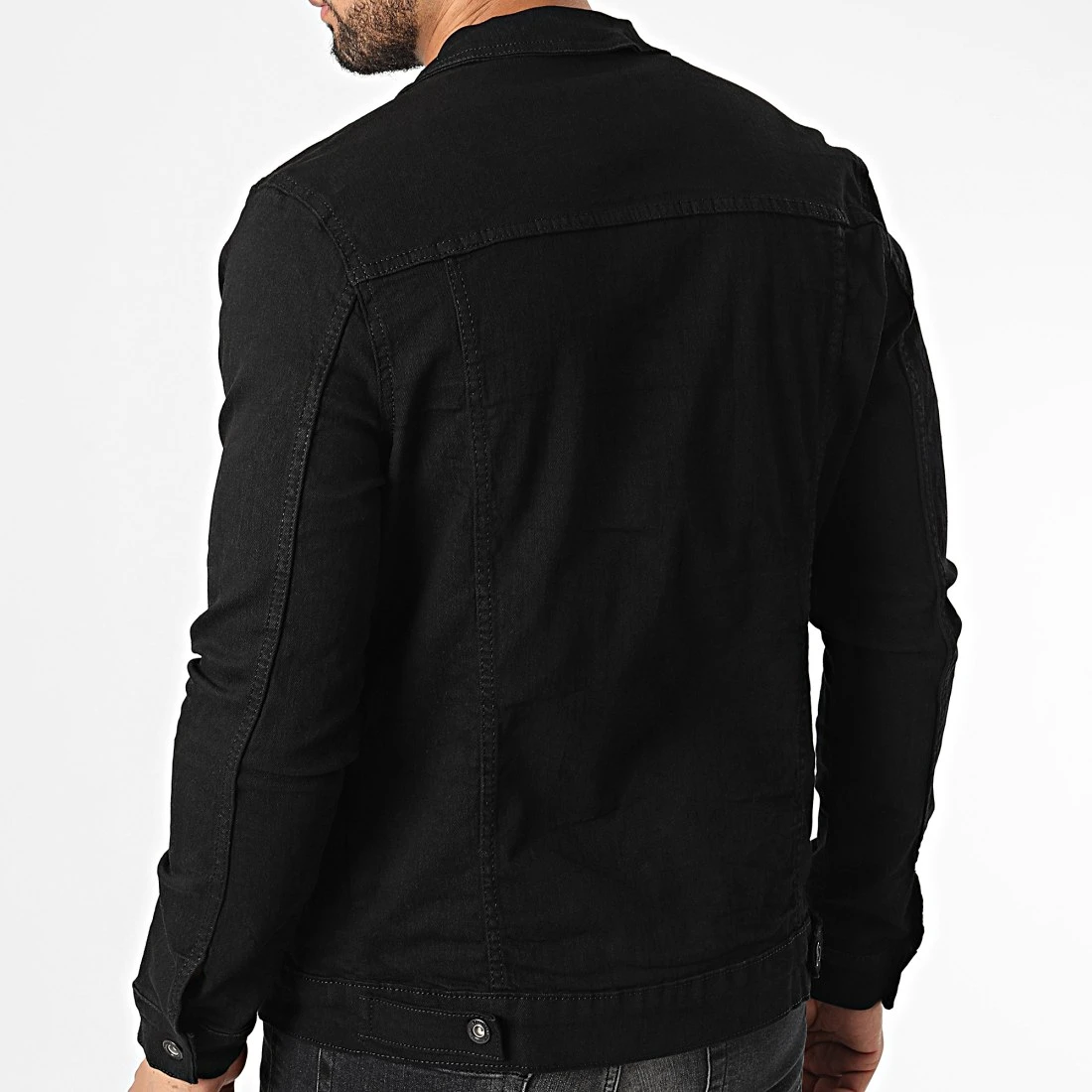 Veste Jean BN-7000-8 Noir de Black Needle 6 Veste Jean BN-7000-8 Noir de Black Needle – Image 4