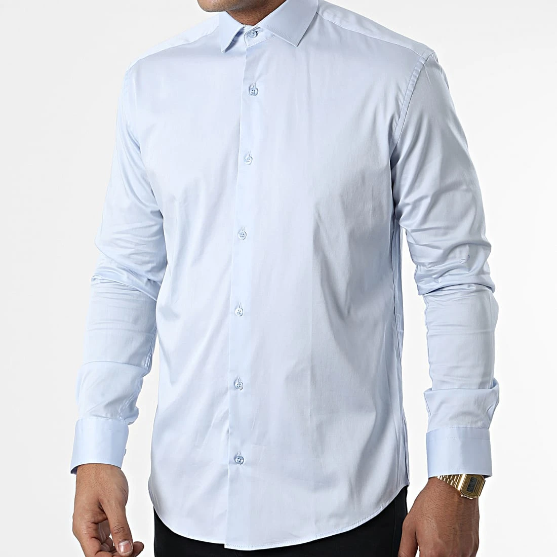 Chemise Manches Longues Y3642 Bleu Ciel de Black Needle 3 Chemise Manches Longues Y3642 Bleu Ciel de Black Needle