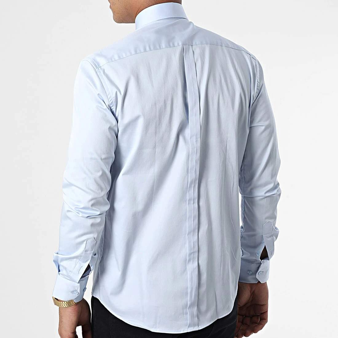 Chemise Manches Longues Y3642 Bleu Ciel de Black Needle 6 Chemise Manches Longues Y3642 Bleu Ciel de Black Needle – Image 4