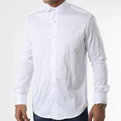 Chemise Manches Longues Y3642 Blanc de Black Needle