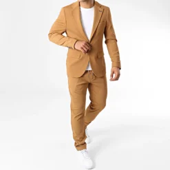 Ensemble Veste Blazer Et Pantalon Chino X-20519 Camel de Black Needle
