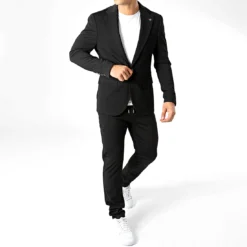 Ensemble Veste Blazer Et Pantalon Chino X-20519 Noir de Black Needle