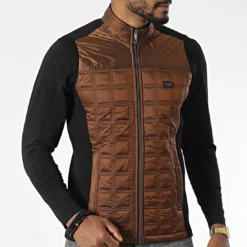 Veste Zippée Sans Manches BLC22K15 Noir Marron de Black Needle 8 Veste Zippée Sans Manches BLC22K15 Noir Marron de Black Needle -Black Needle Soldes black needle 343315 BLC22K15 BRIQUE 20221014T151754 03